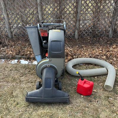CRAFTSMAN 9 HORSEPOWER SELF-PROPELLED CHIPPER-SHREDDER-VACUUM WITH PLASTIC GAS CONTAINER