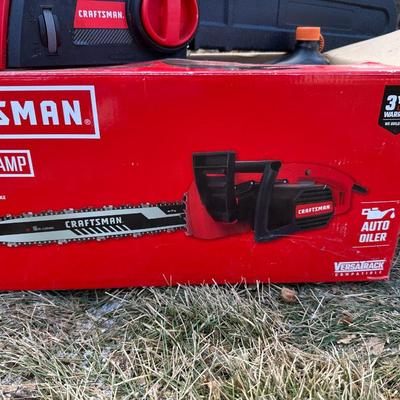 CRAFTSMAN 16 INCH 12-AMP ELECTRIC CHAINSAW WITH BAR AND CHAIN LUBRICATING OIL