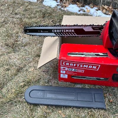 CRAFTSMAN 16 INCH 12-AMP ELECTRIC CHAINSAW WITH BAR AND CHAIN LUBRICATING OIL