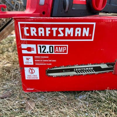 CRAFTSMAN 16 INCH 12-AMP ELECTRIC CHAINSAW WITH BAR AND CHAIN LUBRICATING OIL