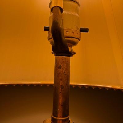 Brass and White Globe Table Lamp (UB-BM)