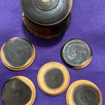 1940’s Jamaican Coasters Coin Inlay.