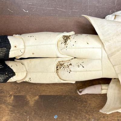 Antique Kittie Doll body missing head and one arm