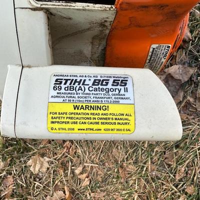 STIHL BG55 AND CRAFTSMAN LEAF BLOWERS “FOR PARTS ONLY” WITH GAS CONTAINER