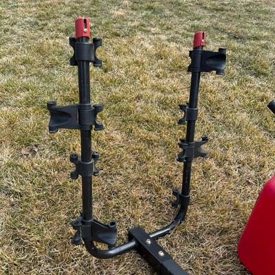 YAKIMA TRAILER HITCH MOUNT BIKE RACK AND GAS CONTAINER
