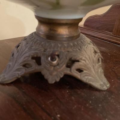 Hand painted hurricane lamp
