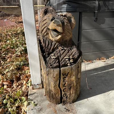 WOOD CARVED BEAR