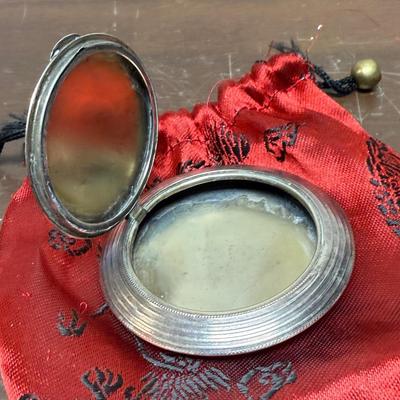 Vintage Silver Sterling Compact Pendant