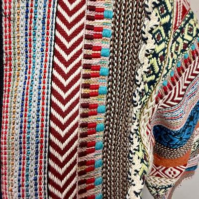 Zara Women's Multi-colored Stripe Woven Coat SIZE MEDIUM M