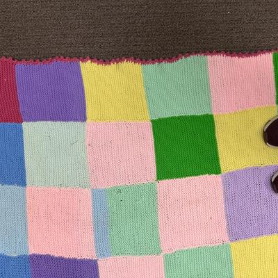Afghan Lot - 3 blankets - colorful squares - various sizes