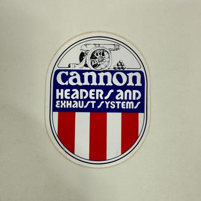 Vintage Automotive Equipment Stickers - Cannon Headers and Exhaust Systems