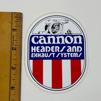 Vintage Automotive Equipment Stickers - Cannon Headers and Exhaust Systems