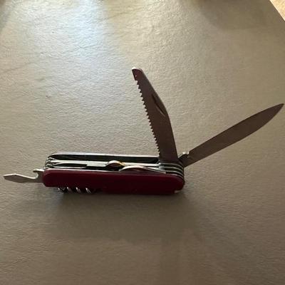 MULTI FUNCTION POCKET KNIFE, COMPASS WHISTLE, SMALL TAPE MEASURE, IMPERIAL POCKET KNIFE AND SAFETY RAZOR