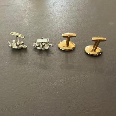 CUFF LINKS, TIE AND STAG LAPEL PIN