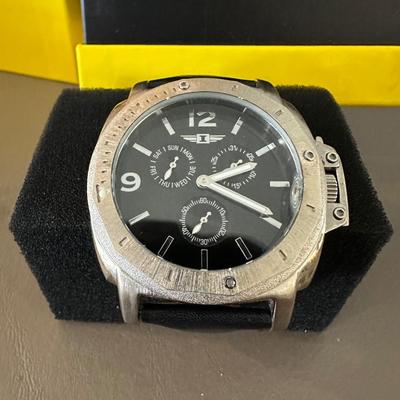 INVICTA 45 MM MEN’S WATCH WITH LEATHER BAND