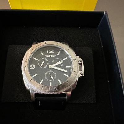 INVICTA 45 MM MEN’S WATCH WITH LEATHER BAND