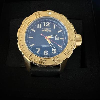 INVICTA 49 MM MEN’S WATCH WITH LEATHER BAND