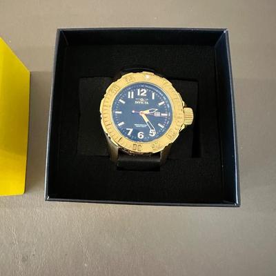 INVICTA 49 MM MEN’S WATCH WITH LEATHER BAND