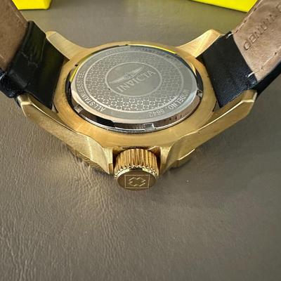 INVICTA 49 MM MEN’S WATCH WITH LEATHER BAND