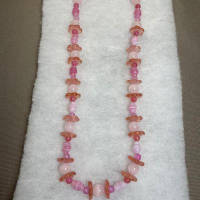 Vintage Pink glass beads!