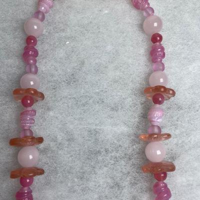 Vintage Pink glass beads!