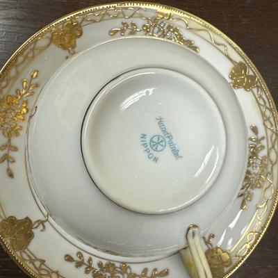 Hand painted Nippon Tea cup and saucer