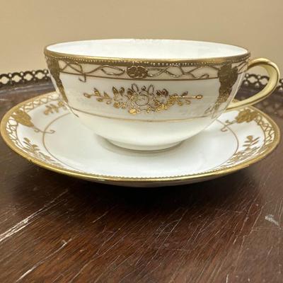 Hand painted Nippon Tea cup and saucer