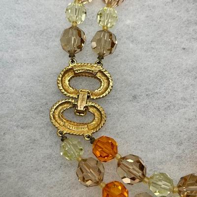Vintage Marvella Crystal Necklace and Earring Set