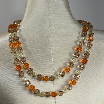 Vintage Marvella Crystal Necklace and Earring Set