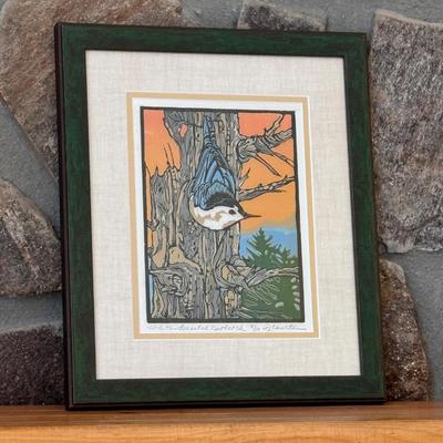 “White Breasted Nuthatch” -PJ Coulter Signed and Numbered Print (DR-DZ)