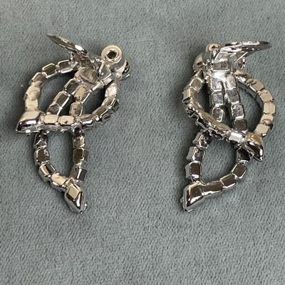 Vintage Purple Rhinestone Earrings