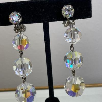 Vintage Crystal AB Earrings