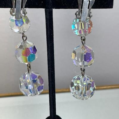 Vintage Crystal AB Earrings