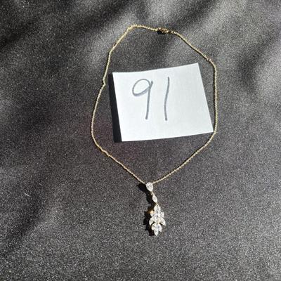 Sparkling Silver Tone Necklace