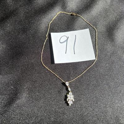 Sparkling Silver Tone Necklace