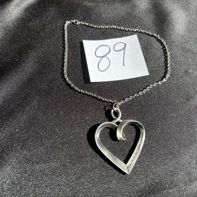 True Friends Live Within Your Heart Necklace