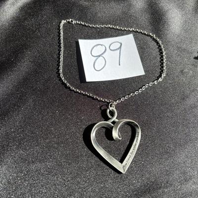 True Friends Live Within Your Heart Necklace