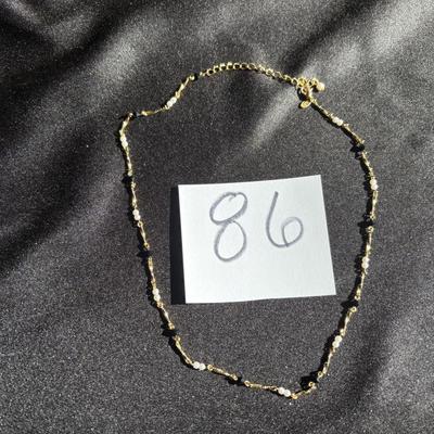 Golden Tone Beaded Necklace