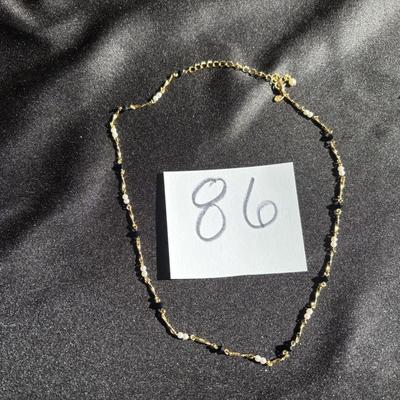 Golden Tone Beaded Necklace