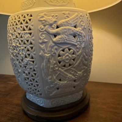 Large Ornate Porcelain Table Lamp (GB-BM)