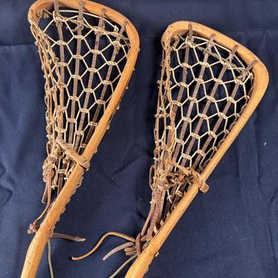 Vintage Patterson Tuscarora Indian Nation Wooden Lacrosse Sticks