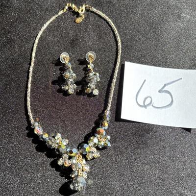 Bead Necklace and Earrings