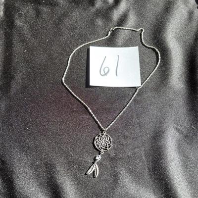 Silver Dream Catcher Necklace