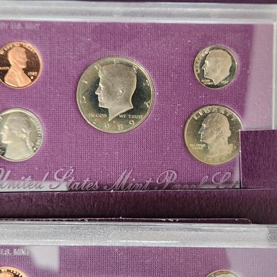 9 sets of United States Mint Proof Sets 1984,85,86,87,88,89,91,92,93
