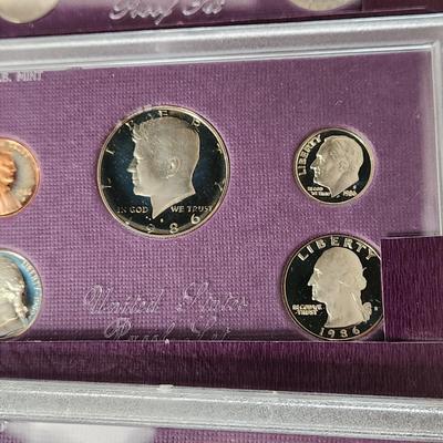 9 sets of United States Mint Proof Sets 1984,85,86,87,88,89,91,92,93