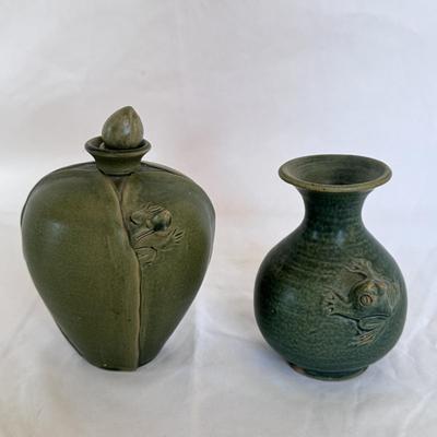 Matte Green Frog and Lizard Pottery (DR-DZ)