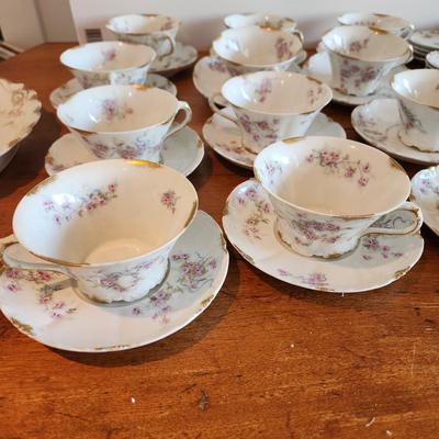 Large Lot Of China Theodore Haviland Limoges Cups Saucers , MF& Co. Elite France, Z.S. & Co Bavaria