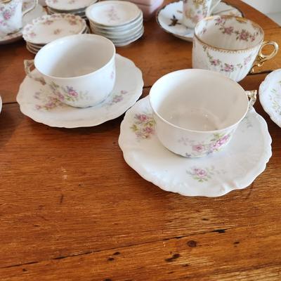Large Lot Of China Theodore Haviland Limoges Cups Saucers , MF& Co. Elite France, Z.S. & Co Bavaria