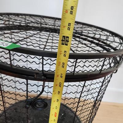 Wire Oval Hamper 20x15x23H