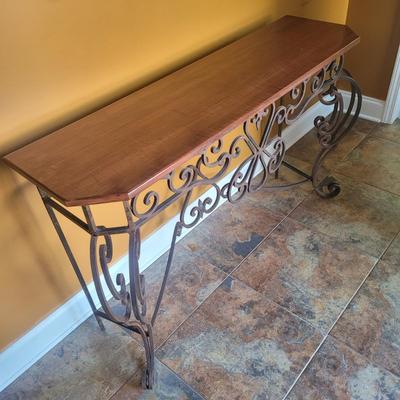 Wood and Iron Console Table (FE-EL)